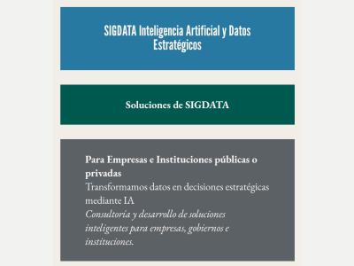 Varios SIGDATA Consultora en datos e inteligencia artificial 